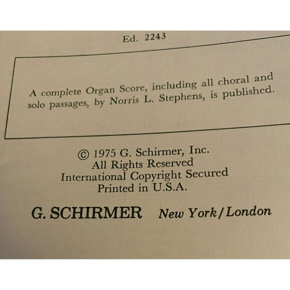 Gabriel Fauré Requiem Sheet Music For Four-Part Chorus Mixed Voices Piano reduc - Picture 3 of 9